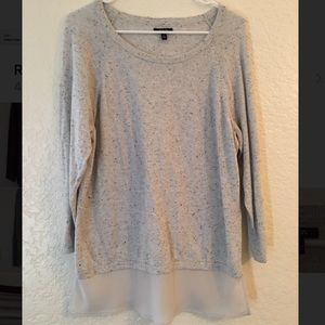 Heather Grey Apt 9 Quarter Length Sleeve Sweater